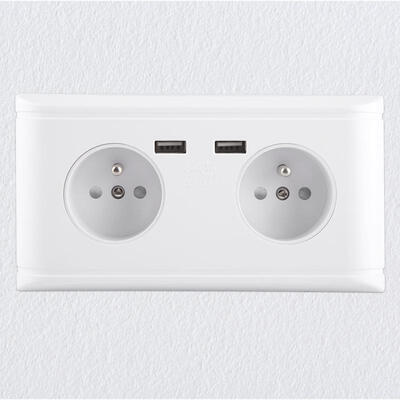 

Greensen Multi-Functional EU Plug Wall Power Outlet Socket with Dual USB Port for Phone Charging 250V