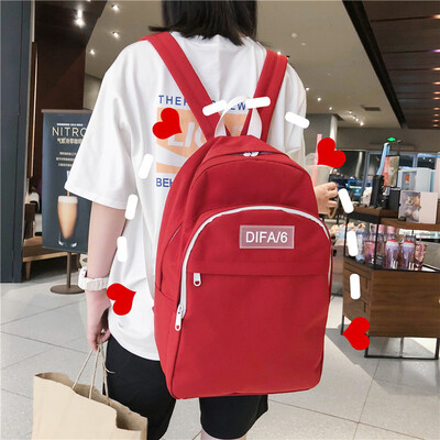 

Schoolbag female Korean version of the original ulzzang high school students ins wind bf large capacity forest department shoulder