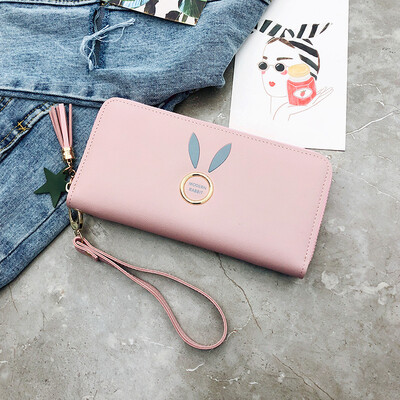 

Girl purse long ins handbags simple art small hand bag Sen mobile phone bag 2019 new card package