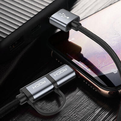 

2-in-1 Lightning Type C 3A21A High Speed Sync And Charging Cord For IPHONE Huawei