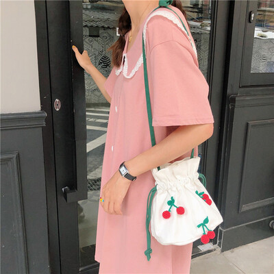

Tailored New Women Cherry Fashion Bag Casual Simple Student Shoulder Messenger Bag