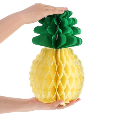 

FUNNYBUNNY Honeycombs Ball Tissue Hanging Centerpieces Tissue Paper Pineapple for Summer Luau Party Hawaiian Themed Party Decor