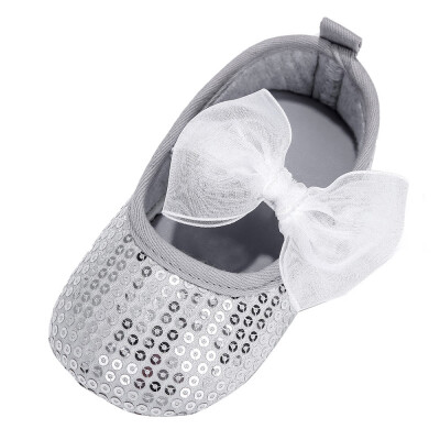 

Infant Baby Boys Girl Paillette Bowknot Shoes Soft Sole Anti-slip Sneakers