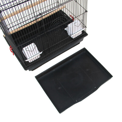 

39" Bird Parrot Cage Parakeet Cockatiel LoveBird w Wood Perches & Food Cups