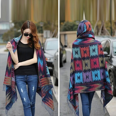 

〖Follure〗Women Winter Knitted Cashmere Poncho Capes Shawl Cardigans Sweater Coat
