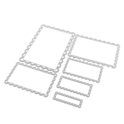 

6pcs Rectangle Lace Frame Metal Cutting Dies Stencils DIY Scrapbook Craft