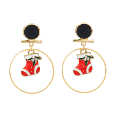 

Fashion Women Geometric Circle Dangle Ear Stud Christmas Earrings Jewelry