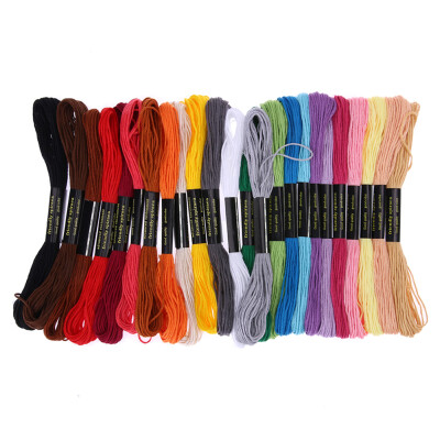 

24 Colors Embroidery Thread Hand Cross Stitch Floss Sewing Skeins Craft