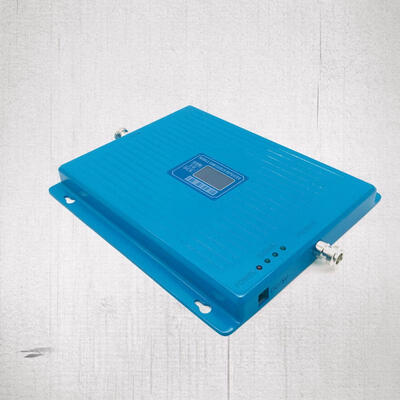 

900 1800 2100 Tri-Band Signal Booster Mobile Phone Signal Amplifier Cell Phone Repeater GSM DCS WCDMA - Blue-EU Plug