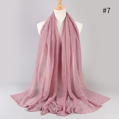 

Muslim headscarf stretch gold silk high-end fashion Hui womens headscarf hijab accessories foreign trade wholesale