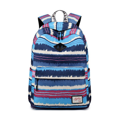 

NeillieN striped canvas backpack female student bag leisure travel backpack computer bag