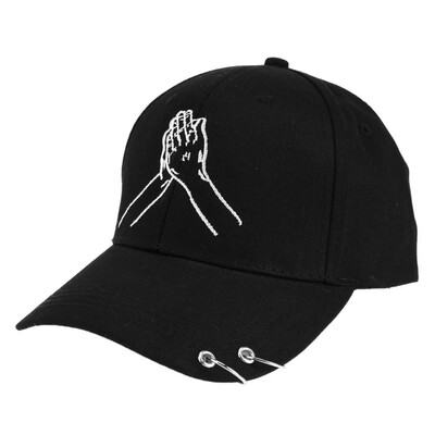 

Unisex Casual Two Hands Embroidery Sun Cap Baseball Cap Snapback Cap