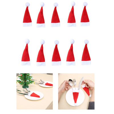 

〖Follure〗Christmas Decorative Tableware Fork Set Christmas Hat Storage Tool