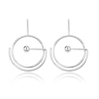 

European Simple Geometric Metal Round Earrings for Women Leaf Flower Earrings Pendientes Wedding Jewelry Ethnic Party Wholesale