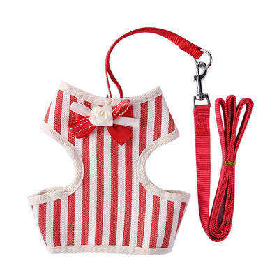 

Pet Dog Chest Vest Harnesses Walking Lead Leash Strap Belt Bowtie Suit