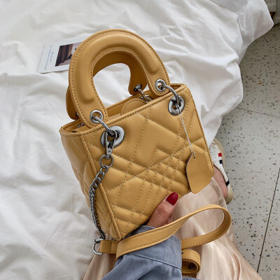 

High-end bag handbags new 2019 fashion summer Korean version of the shoulder slung portable rhombic chain small square bag