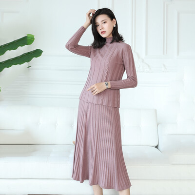 

QIANMUCHUN female half-high collar twisted cashmere woolen sweater soft cardigan 5780