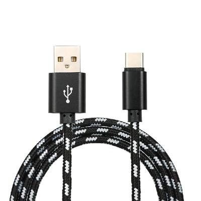 

USB Type C Charger Cable Charging Data Cable Type-C Phone Cable Data Sync Nylon Braided for Samsung Huawei Xiaomi Golden