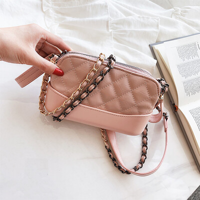 

Senior sense bag foreign-style chic Lingge chain bag 2019 new simple womens bag shoulder bag messenger bag tide