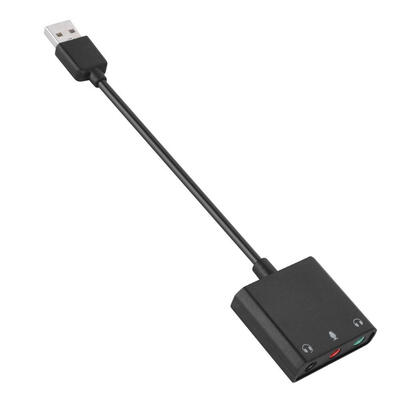 

Greensen USB External Sound Card Mic Earphone Adapter Independent Sound Card for Laptop Desktop