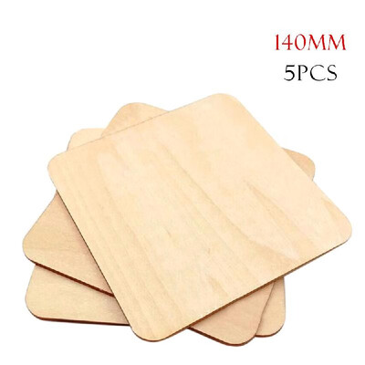 

5Pcs 140mm Square Rounded Corners DIY Environmental Protection Wooden Interlayer Wood Chips