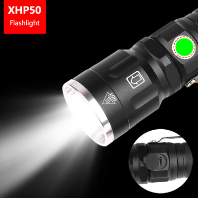 

Saidsome Bright Lamp XHP50 Flashlight USB LED Torch Use 18650 or 26650 Battery flashlight lamp