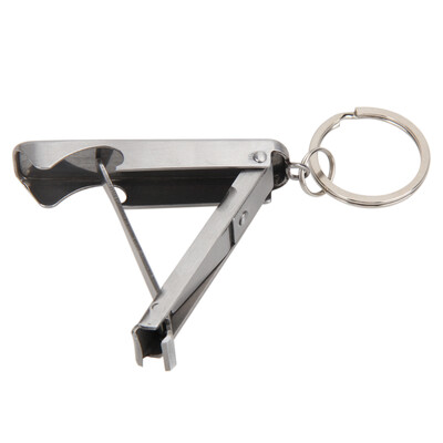 

2 in 1 Bottle Opener EDC Foldable Hand Toe Nail Clippers Cutter Keychain
