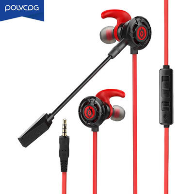 

POLVCDG K1 35mm Wired Sweatproof Gaming In-Ear Earphones w Detachable Mic