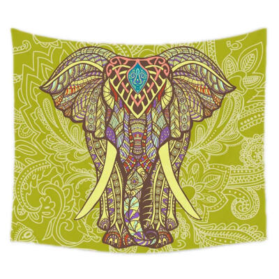 

Mandala Boho Elephant Printed Hanging Tapestry Yoga Mat Blanket Home Decor