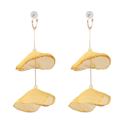 

2019 Bohemia Trendy Yarn Flowers Drop Earrings For Women Wedding Party Jewelry Ethnic Statement Earrings Female