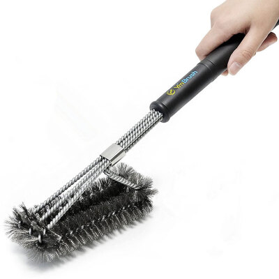 

BBQ Grill Cleaning Brush Stainless Steel Tool Non-stick Cleaning Brushes With Durable Handle Kitchen Accessories Cooking Tool