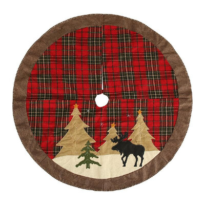 

Christmas Tree Skirt Cover Non-woven Fabric Christmas Tree Carpet Dress up Party Decoration 472in Diameter Grey