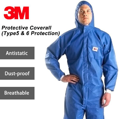 

3M 4532 Protection Suit Disposable Protective Coverall Resistance to Oil Liquid Anti-static Breathable Hooded Protective Clothing