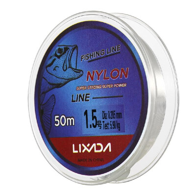 

Lixada 50m Fishing Line Thread Clear White Thin Fishing Line Smooth Casting for Freshwater&Saltwater