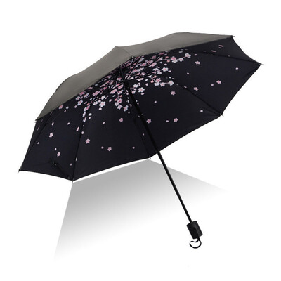 

Outdoor Creative Umbrella UV Plastic Umbrellas Three Fold Folding