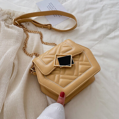 

Summer rhombic embroidered line foreign small bag female bag new 2019 Korean version of the wild shoulder slung fashion chain bag