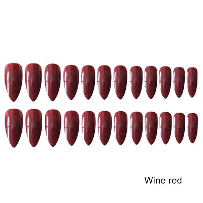 

24pcsset False Nails Extra Long Stiletto Tips Oval Sharp End Pure Color for Nails Extensions Nail Tips Artificial Nails Art Tips