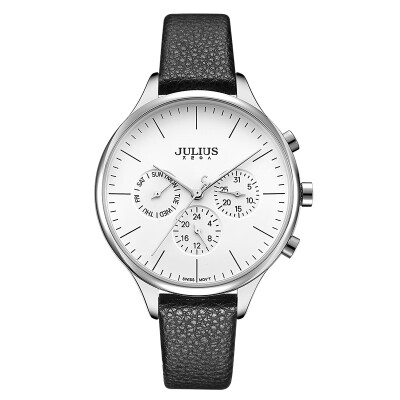 

Poly-hour watch womens waterproof belt retro-simple temperament large dial calendar week womens watch tide