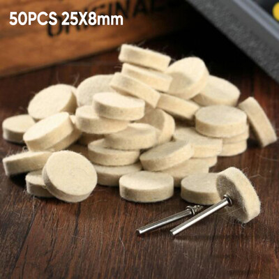 

50 Pcs Wool Felt Buffing Polishing Pad Wheel Cone Tips For Grinder Kit