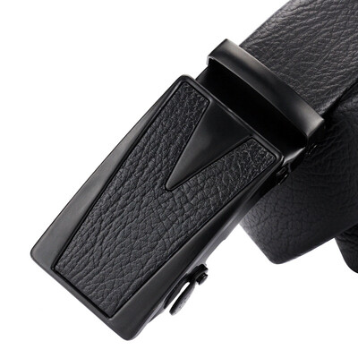 

Factory direct black automatic buckle belt mens belt bark pattern edging scratch-resistant pants with cross-border new explosion models