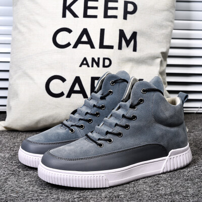 

2019 new summer high canvas board shoes Korean fashion casual net red Gao Bang autumn mens shoes Joker tide shoes