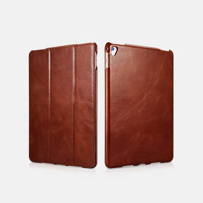 

Icarer Genuine Leather Case For iPad Pro 97" Retro Leather Flip Cover Old School Business Flip Leather Case For iPad Pro 97