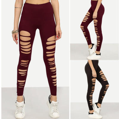 

Women&39s Stretchy Ripped Slim Fit Skinny Leggings Trousers Casual Pencil Pants