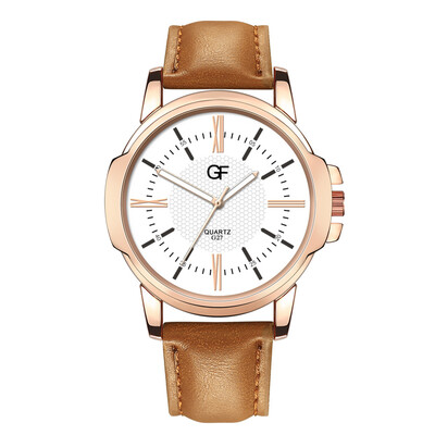 

Gobestart Hot Man Leather Watch Whatever Late Anyway Letter Watches New Pointer glow