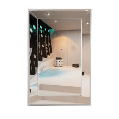 

20" x 305" Large Flat Framed Wall Mirror Mounted 3 Inch Edge Beveled Frame-305" x 20" x 1
