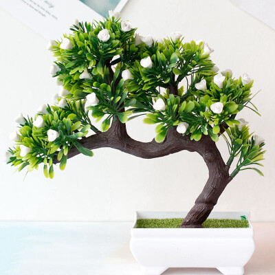 

Fake Artificial Green Plant Bonsai Potted Simulation Flowers Tree HomeOffice