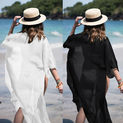 

Women Beachwear Swimwear Bikini Beach Wear Cover Up Kaftan Summer Shirt Dress
