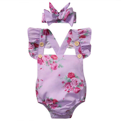 

Newborn Baby Girl Bodysuit Romper Jumpsuit Outfit Sleeveless Clothes Babygrow