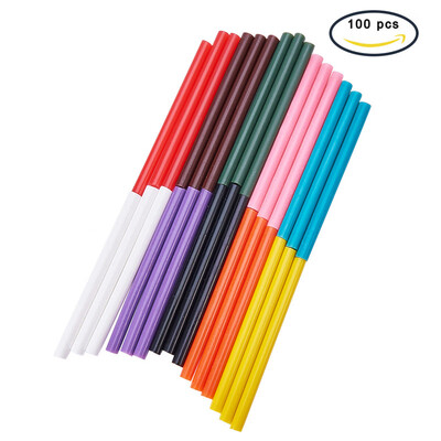 

PH PANDAHALL 1 Set Mixed Color 7mmx100mm Hot Melt Adhesive Gule Stick for DIY Art Craft