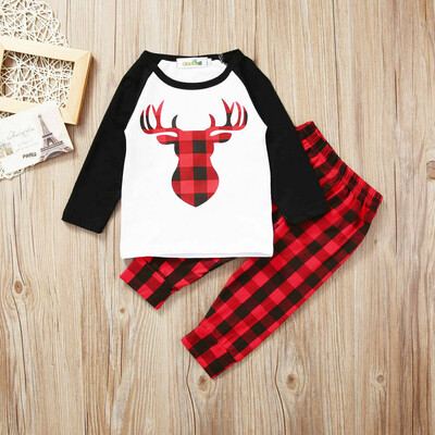 

Kid Baby Boy Girl Outfit Xmas Long Sleeve T-Shirt TopPants Trousers Clothes